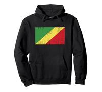 Vintage Banner Fan Repubblica del Congo Bandiera Retro Felpa con Cappuccio