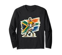 Vintage Banner Fan Sud Africa Bandiera Retro Maglia a Manica