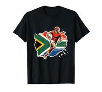 Vintage Banner Fan Sud Africa Bandiera Retro Maglietta