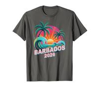 Vintage Barbados 2026 Vacanza Surf Viaggio Corrispondenza Mamme Maglietta
