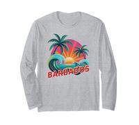 Vintage Barbados Mamme Viaggio Surf Vacanza Corrispondenza BFF Maglia a Manica
