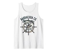 Vintage Barracuda Nautico Elmo Pesca Oceano Canotta