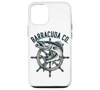 Vintage Barracuda Nautico Elmo Pesca Oceano Custodia per iPhone 12/12 Pro