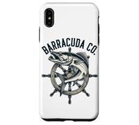 Vintage Barracuda Nautico Elmo Pesca Oceano Custodia per iPhone XS Max