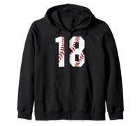 Vintage Baseball Mom #18 Jersey Giocatore di Baseball Numero 18 Felpa con Cappuccio