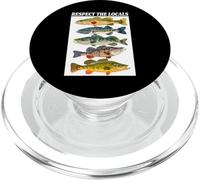Vintage Bass Fishing Fish Chart Rispetta la gente del posto PopSockets PopGrip per MagSafe