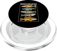 Vintage Bass Fishing Fish Chart Rispetta la gente del posto PopSockets PopGrip per MagSafe