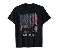 Vintage Bassotto Dog, Merica Weiner Cane Bandiera USA Maglietta