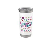 Vintage Be Kind To All Kinds Bugs Insect Lover Kindness Bicchiere termico in acciaio inox doppia parete