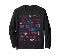 Vintage Be Kind To all Kinds Bugs Insect Lover Kindness Maglia a Manica