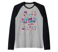 Vintage Be Kind To all Kinds Bugs Insect Lover Kindness Maglia con Maniche Raglan