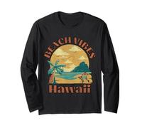 Vintage Beach Vibes Hawaii Vibes Ciao Hawaii Tramonto Aloha Maglia a Manica