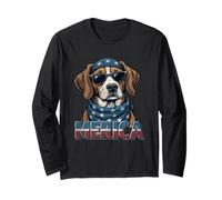 Vintage Beagle 4 luglio Merica Maglia a Manica