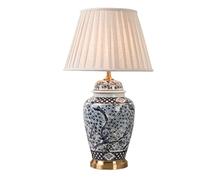 Vintage Bedside Lamp Ceramic Table Lamps Oriental Large Nightstand Lamp For Bedroom Living Room Home Office Table Lamps for Bedroom,B,Push n Switch
