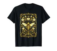Vintage Bee Floral Cottagecore Aesthetic Gothic Tarot Card Maglietta