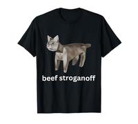 Vintage Beef Stroganoff Cat & Divertente gatto meme Maglietta
