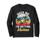 Vintage Beer Me I'm Getting Married Drinking Team Beer Lover Maglia a Manica