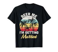 Vintage Beer Me I'm Getting Married Drinking Team Beer Lover Maglietta