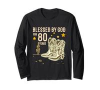 Vintage Benedetto da Dio per 80 Anni Cowboy 80th Birthday Men Maglia a Manica