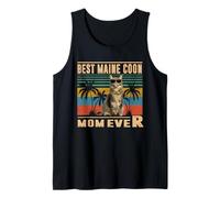 Vintage Best Cat Mom Ever Funny Maine Coon Cat Mothers Day Canotta