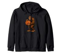 Vintage Bigfoot Rubare Zucca Divertente Halloween Felpa con Cappuccio