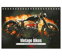 Vintage Bikes. Traumhafte Motorrad-Oldies (Tischkalender 2026 DIN A5 quer), CALVENDO Monatskalender: Alte Motorräder wecken Sehnsüchte und Emotionen