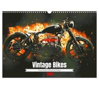 Vintage Bikes. Traumhafte Motorrad-Oldies (Wandkalender 2026 DIN A3 quer), CALVENDO Monatskalender: Alte Motorräder wecken Sehnsüchte und Emotionen