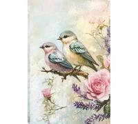 Vintage Birds and Roses Composition Notebook, Hardcover Journal for Women, Floral Writing Notebook, Cottagecore Journal, 6 x 9: Beautiful Vintage Bird ... Writing, Ideas and Everyday Thoughts