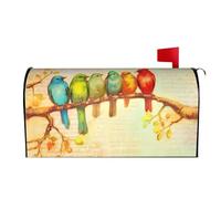 Vintage Birds Flowers 01 Coperture per cassette postali magnetiche Copri cassetta postale Decorazione per la casa Giardino