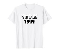Vintage Birthday Born 1944 Design Classico Retro Maglietta