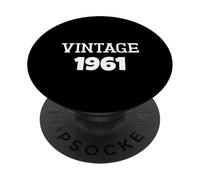 Vintage Birthday Born 1961 Design Classico Retro PopSockets PopGrip Adesivo