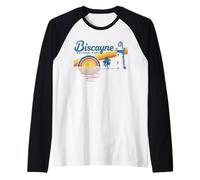 Vintage Biscayne National Park Retro 80's Maglia con Maniche Raglan