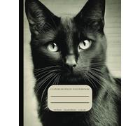 Vintage Black Cat Composition Notebook: 110 pages, College Ruled, 7.5 x 9.25
