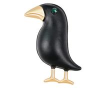 Vintage Black Crow Spilla Vernice dello Smalto Spille di Uccelli per Le Donne degli Uomini Vestiti del Collare del Vestito Animale Spilla Spilli Gioielli di personalità Clever And Attractive