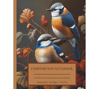 Vintage Blue and Grey Bird Composition Notebook/Vintage Lovers