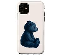 Vintage Blue Teddy Bear Lovers GIrl Women Custodia per iPhone 11