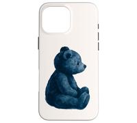 Vintage Blue Teddy Bear Lovers GIrl Women Custodia per iPhone 16 Pro Max