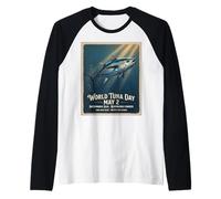 Vintage BluefinTuna 2 Maggio Giornata Mondiale Maglia con Maniche Raglan