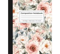 Vintage Blush Floral Composition Notebook for Women: Elegant Soft Watercolor Floral Artwork. Perfect for Note Taking, Journaling, School, College, Office, Creative Writing, and Daily Planning.