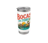 Vintage Bocas del Toro Panama viaggio souvenir regalo punto di riferimento Bicchiere termico in acciaio inox doppia parete