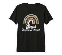 Vintage Boho Rainbow Linguaggio Discorso Patologo Terapista Maglietta Premium