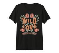 Vintage Boho Wildflower Amore Selvaggio Dove sbocciano Maglietta Premium