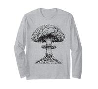 Vintage Bomba atomica Fallout Nucleare Fissione Fungo Nuvola Maglia a Manica