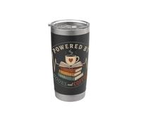 Vintage Book Lover Coffee Reader Letterary Mattina Vibe Bicchiere termico in acciaio inox doppia parete