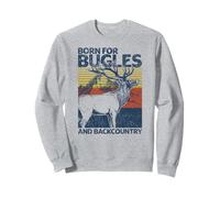 Vintage Born for Bugles e Backcountry Retro Hunting Elk Felpa