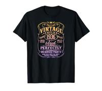 Vintage Born In 1936 Classic Original 89th Birthday Maglietta