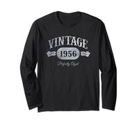 Vintage Born in 1956 Limited Edition 70th Birthday Maglia a Manica