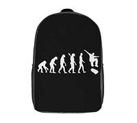 Vintage Borsa Da Viaggio Skateboarding Sports Evolution Zaino Per La Scuola Impermeabile Rucksack Per Adulti, Studenti, Scuola, 42X32X14Cm