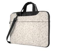 Vintage Botanical Brown Motifs On Light Beige Laptop Bag Laptop Case 15.6 Pollici Borse Computer Imbottito Sleeve Cover Per Donne Uomini