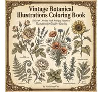 Vintage Botanical Coloring Book: Elegant Flowers, Leaves & Garden Plants: Relax & Unwind with Antique Botanical Illustrations for Creative Coloring